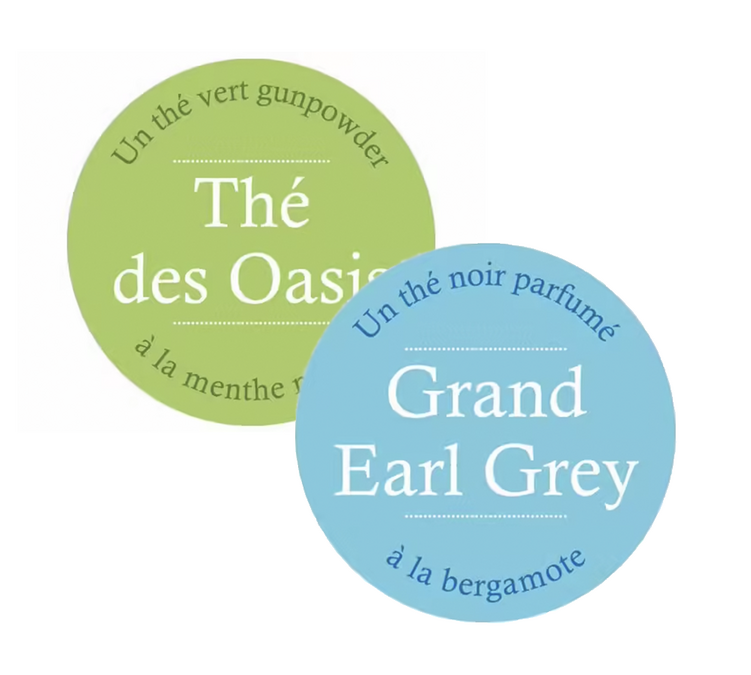 Pack Grönt Te med Mynta, Oasis Te och Svart Te Grand Earl Grey - Lösvikt 2 x 100 g - COMPTOIR FRANÇAIS DU THÉ