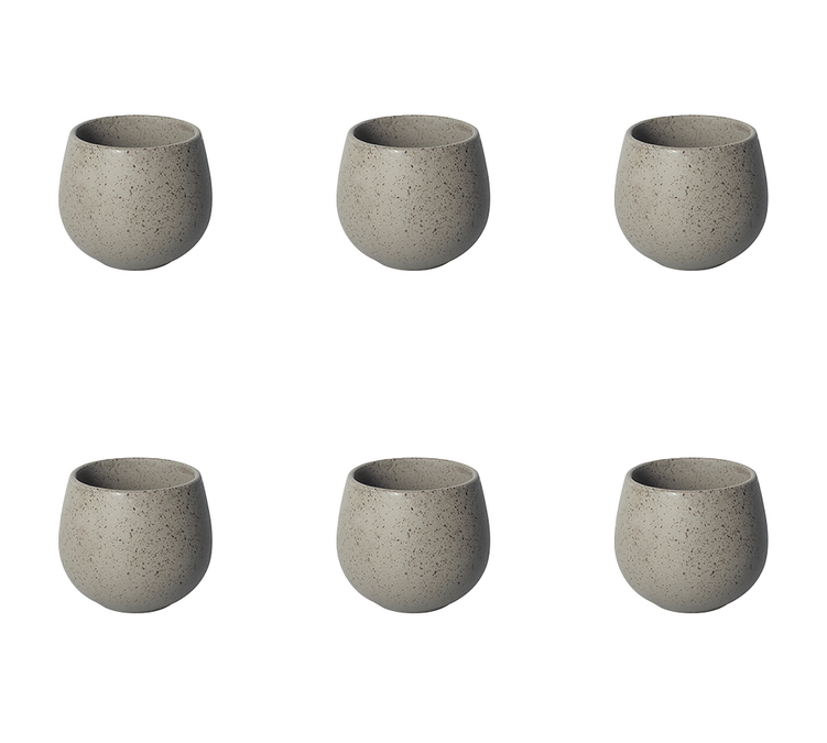 6 cups Nutty Tasting Cup color Granite - 80 ml - Loveramics