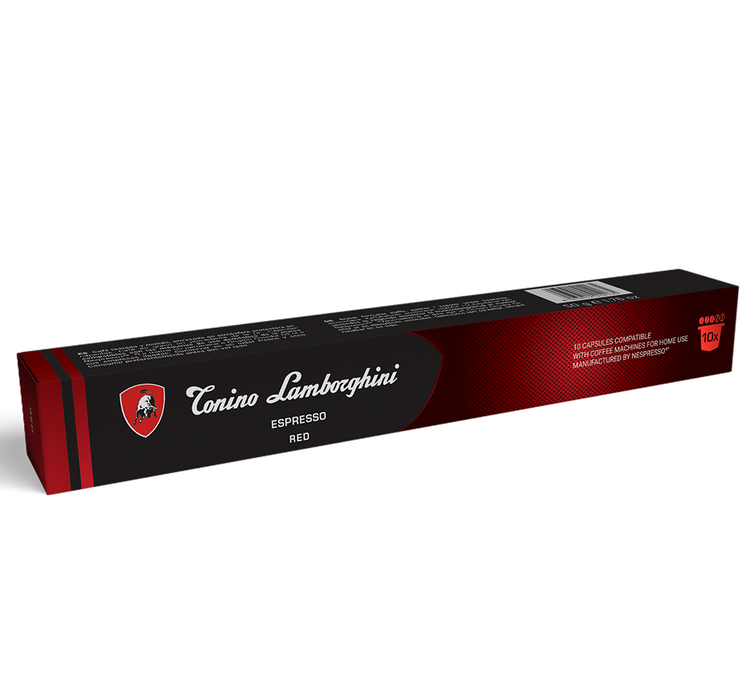 10 capsules compatibel met Nespresso* Original Espresso Rood - TONINO LAMBORGHINI