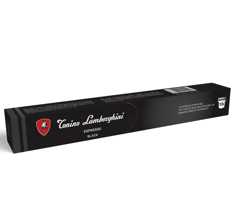 10 съвместими капсули Nespresso* Original Espresso Black - TONINO LAMBORGHINI