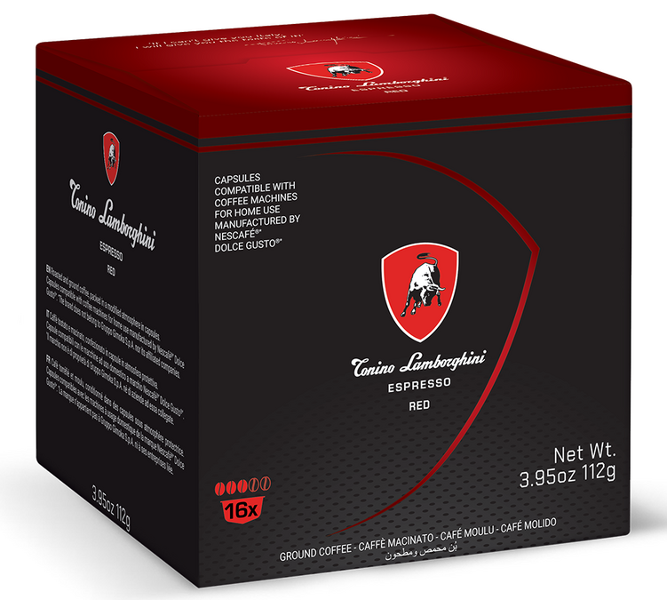 16 cápsulas compatíveis Nescafé* Dolce Gusto* Espresso Red - TONINO LAMBORGHINI