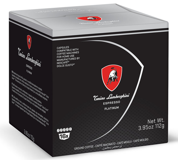 16 συμβατές κάψουλες Nescafé* Dolce Gusto* Espresso Platinum - TONINO LAMBORGHINI