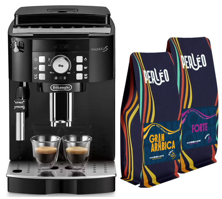 DeLonghi Magnifica S 22.127.B Espressokaffekvern - Svart - 4 Måneders Kaffepakke