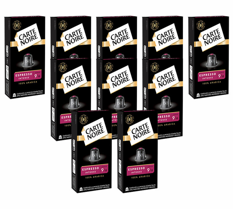100 kapsula kompatibilno s Nespresso* Original Espresso Intense br. 9 - CARTE NOIRE