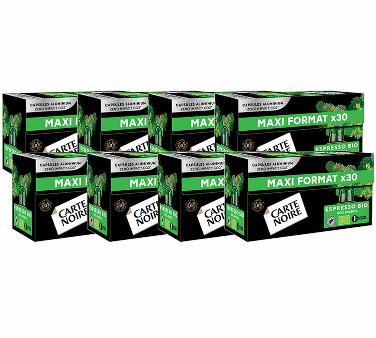 240 Съвместими Капсули с Nespresso* Original - Био Еспресо - CARTE NOIRE