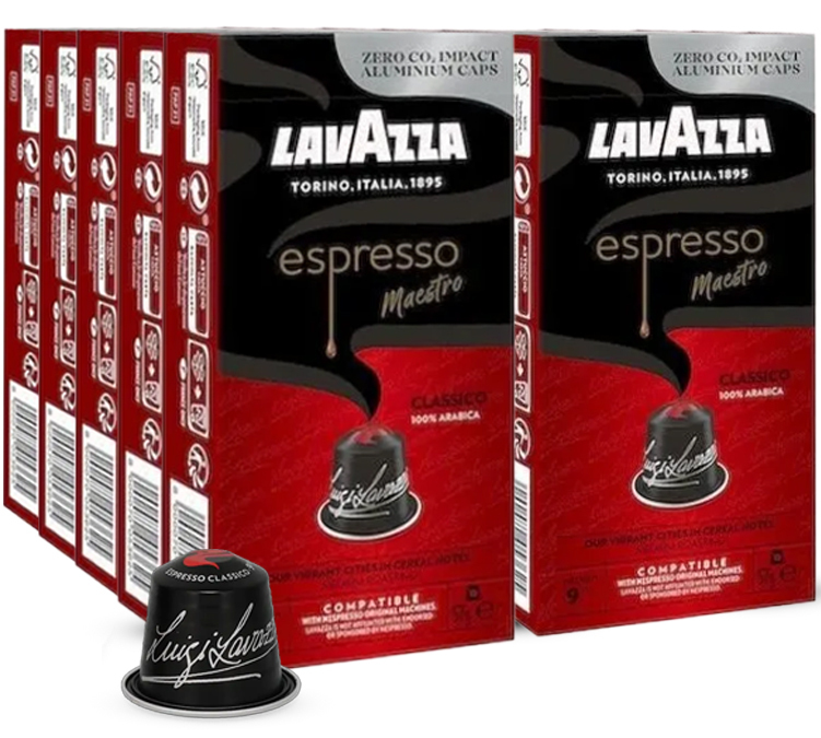 100 cápsulas compatíveis com Nespresso* Original Maestro Classico - LAVAZZA