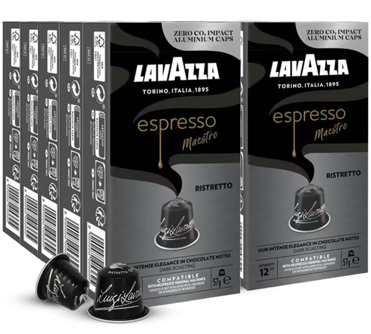 100 Nespresso* Original kompatible kapsler - LAVAZZA Ristretto