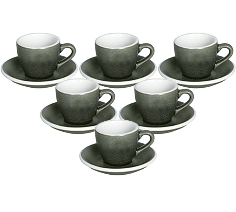 6 tasses Espresso 80 ml + 6 sous tasses - Forest - Loveramics