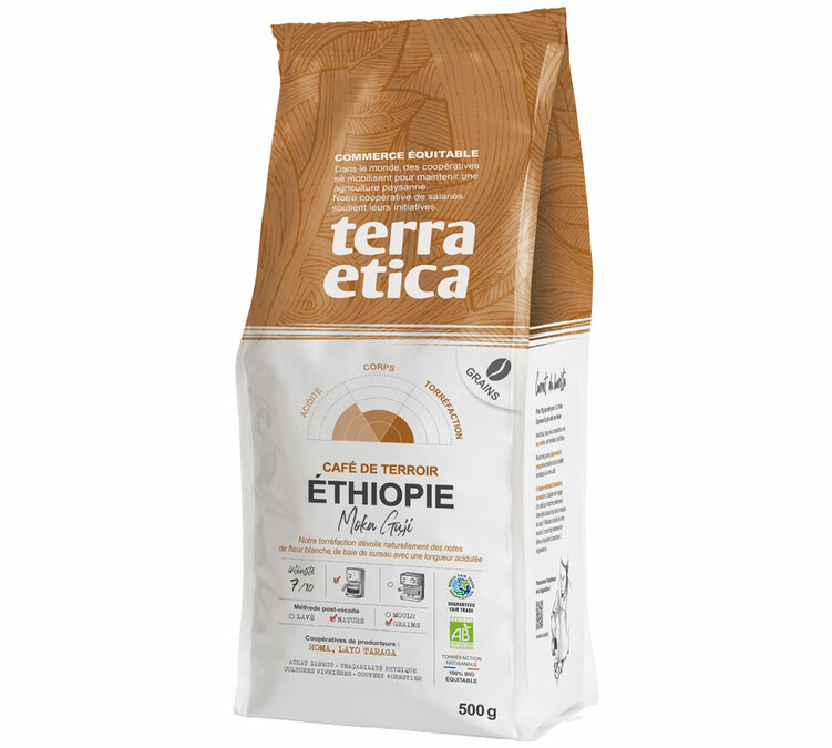 500 g - Caffè in grani - Etiopia bio - TERRA ETICA