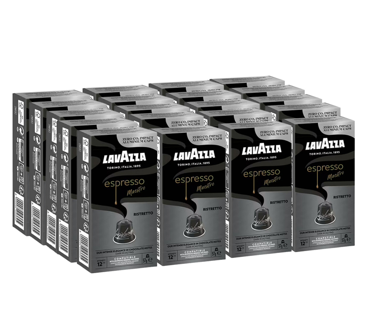 200 Nespresso* Original kompatibla kapslar Ristretto för proffs - LAVAZZA