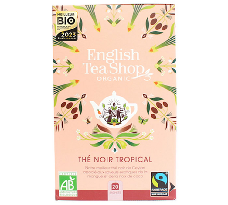 Organic & Fair Trade Tropical Black Tea - 20 bags - FAIRTRADE - ENGLISH TEA SHOP
