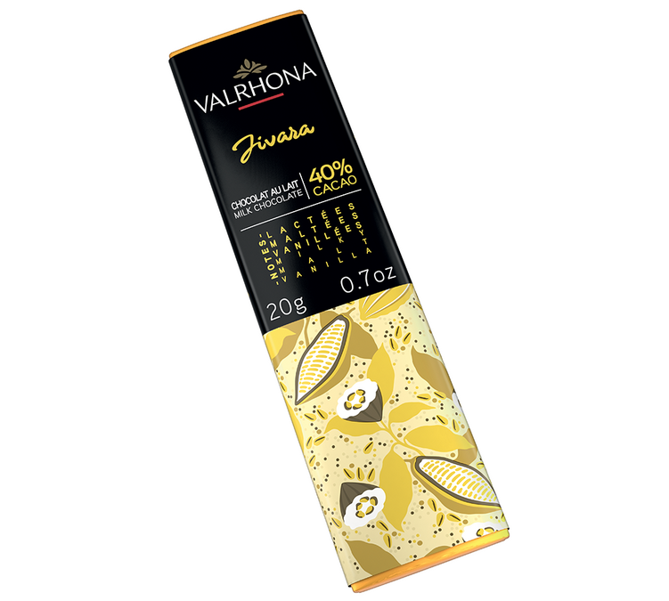 Mini Tablett Mjölkchoklad Jivara 40% Kakao - 20 g - VALRHONA