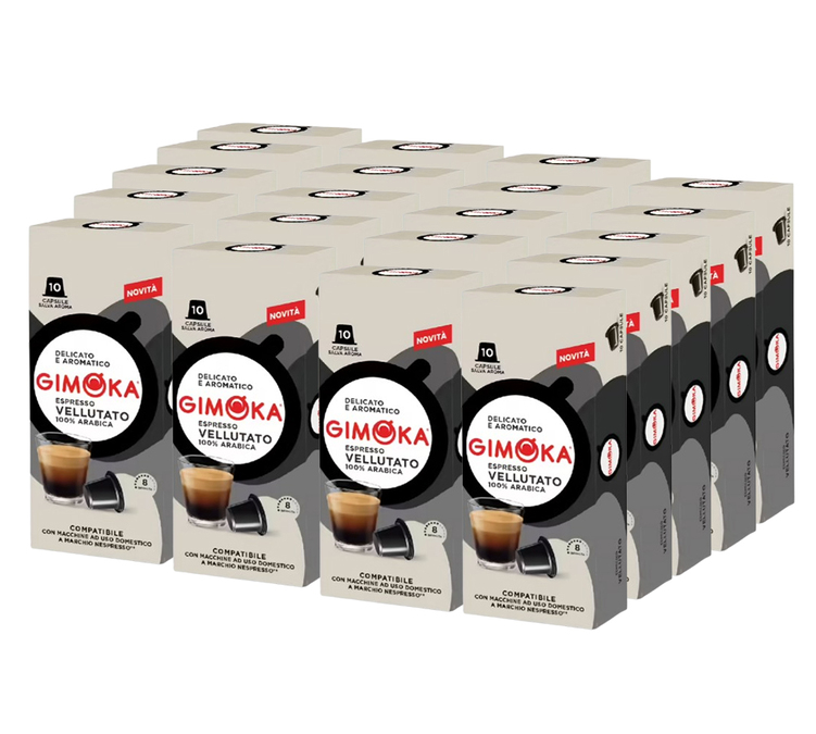 200 kapsler kompatible Nespresso* Original Vellutato for profesjonelle - GIMOKA