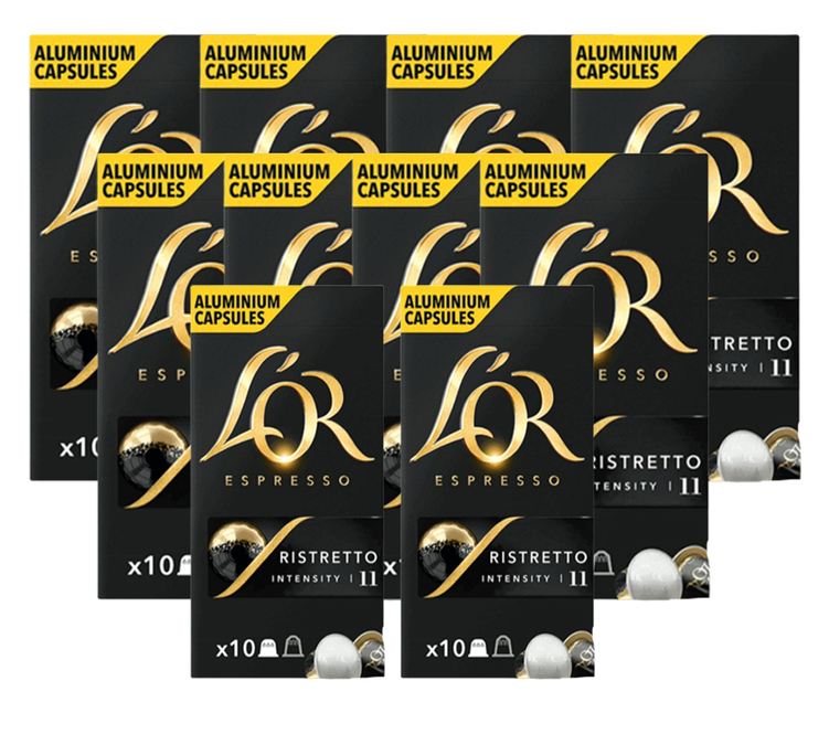 100 συμβατές κάψουλες Nespresso* Original Ristretto για επαγγελματίες - L'OR ESPRESSO
