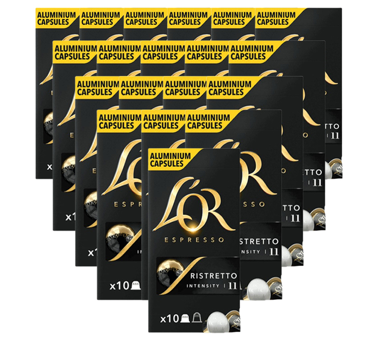 200 съвместими капсули Nespresso* Original Ristretto за професионалисти - L'OR ESPRESSO