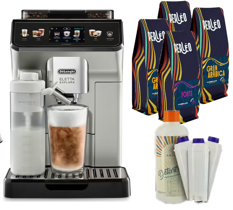 DeLonghi Eletta Explore 450.65.S Espresso Grinder Gray + 6-month coffee and maintenance pack