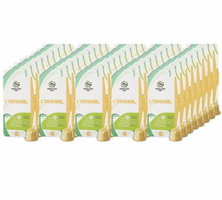 400 capsule compatibili con Nespresso* Original L'Original Bio per professionisti - GREEN LION COFFEE