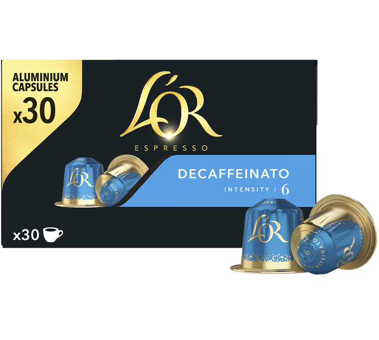 30 suderinamų kapsulių su Nespresso* Original - Be kofeino - L'OR ESPRESSO
