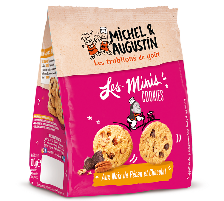 Maži Sausainių Pakeliai Pekano Riešutai Šokoladas - 100 g - MICHEL & AUGUSTIN