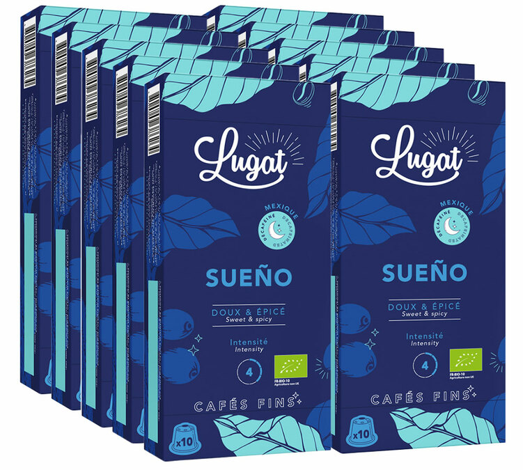 100 „Nespresso* Original Deca Bio Sueno“ kapsulių, skirtų profesionalams – LUGAT.