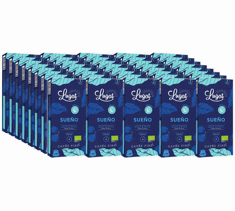 400 cápsulas compatibles con Nespresso* Original Deca Bio Sueno para uso profesional - LUGAT