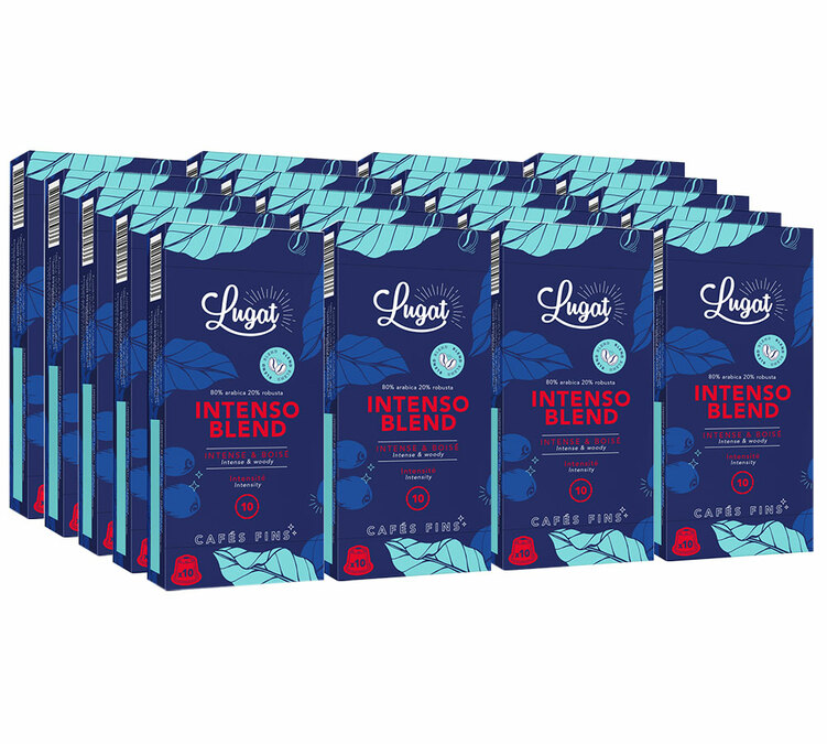 200 capsules, compatibel met Nespresso* Original, Intenso Blend, voor professioneel gebruik - Lugat