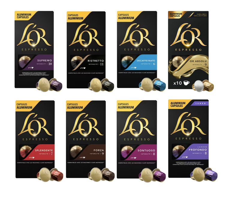 Pack découverte 80 capsules compatibles Nespresso* Original - L'OR ESPRESSO