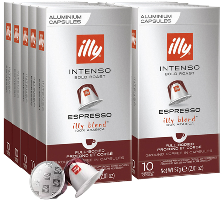 100 Cápsulas Compatíveis com Nespresso* Original Torração Intensa - ILLY