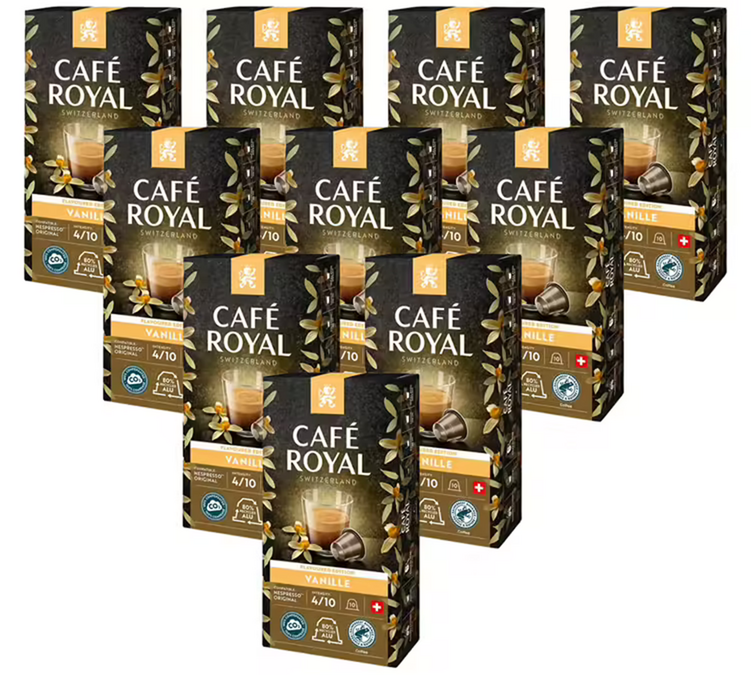 100 capsules compatibel met Nespresso* Original Vanille - CAFÉ ROYAL