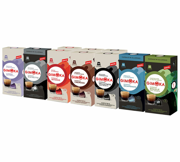 100 συμβατές κάψουλες Nespresso* Original - Πακέτο εκκίνησης Gimoka