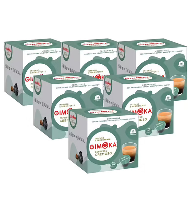 96 cápsulas compatibles con Nescafé Dolce Gusto* Cremoso - GIMOKA