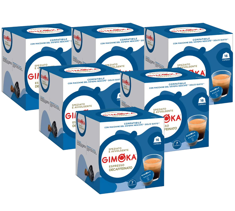 96 kompatible kapsler Nescafé* Dolce Gusto* Koffeinfri Espresso - GIMOKA