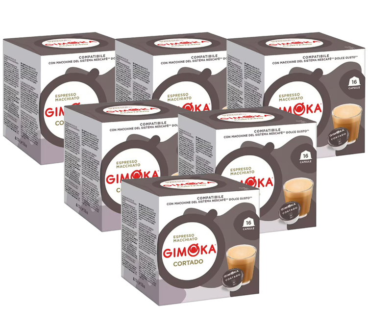 96 kapsułek kompatybilnych z Nescafé* Dolce Gusto* Espresso Cortado - GIMOKA