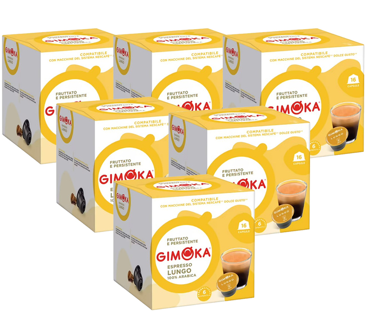 96 kapsula kompatibilno s Nescafé* Dolce Gusto* Lungo - GIMOKA