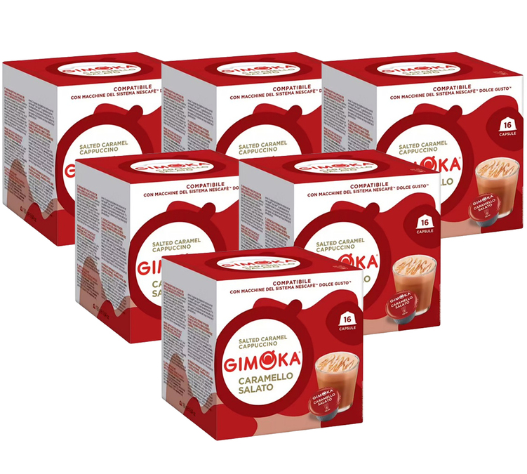 96 capsules compatible with Nescafé* Dolce Gusto* Salted Caramel - GIMOKA