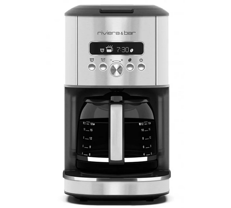 Programmable drip coffee maker BCF570 stainless steel 1.8L - Riviera&Bar