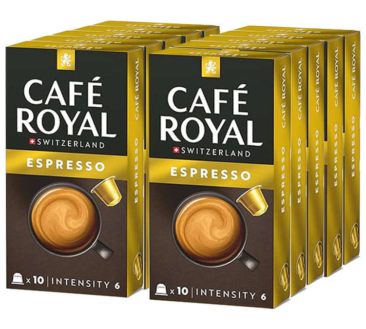 100 капсули съвместими с Nespresso* Original Espresso - CAFÉ ROYAL