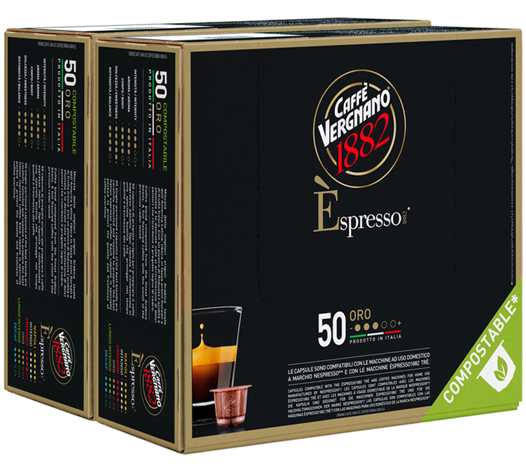 100 kompatibilnih kapsula za Nespresso* Original Espresso Oro - CAFFE VERGNANO