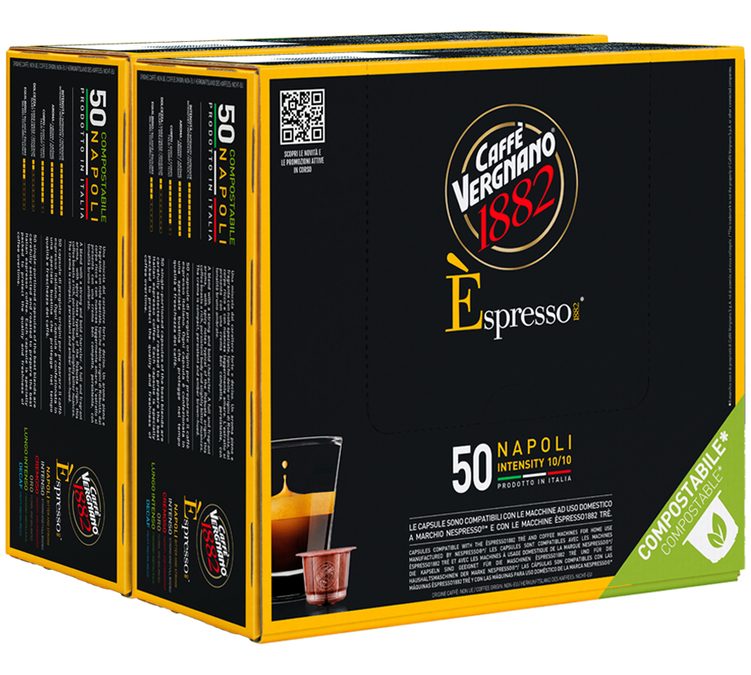 100 капсула компатибилно са Nespresso* Original Napoli - CAFFE VERGNANO