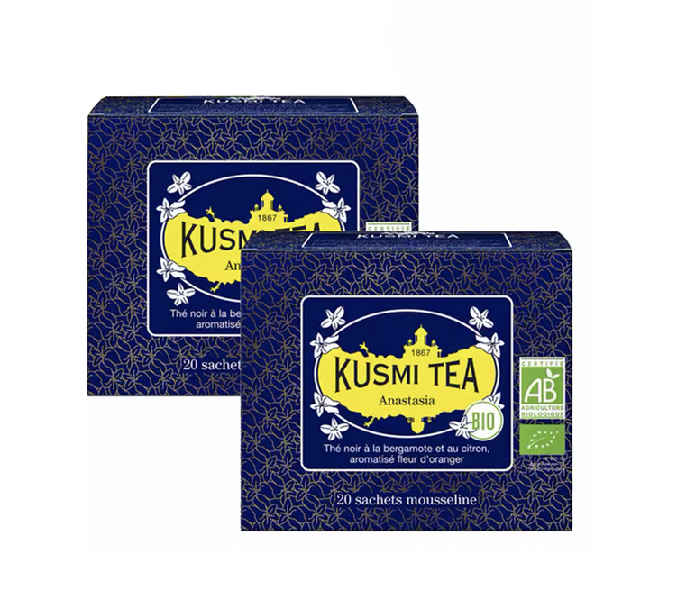 Anastasia Biologische Zwarte Thee Pak - 2 x 20 zakjes - KUSMI TEA