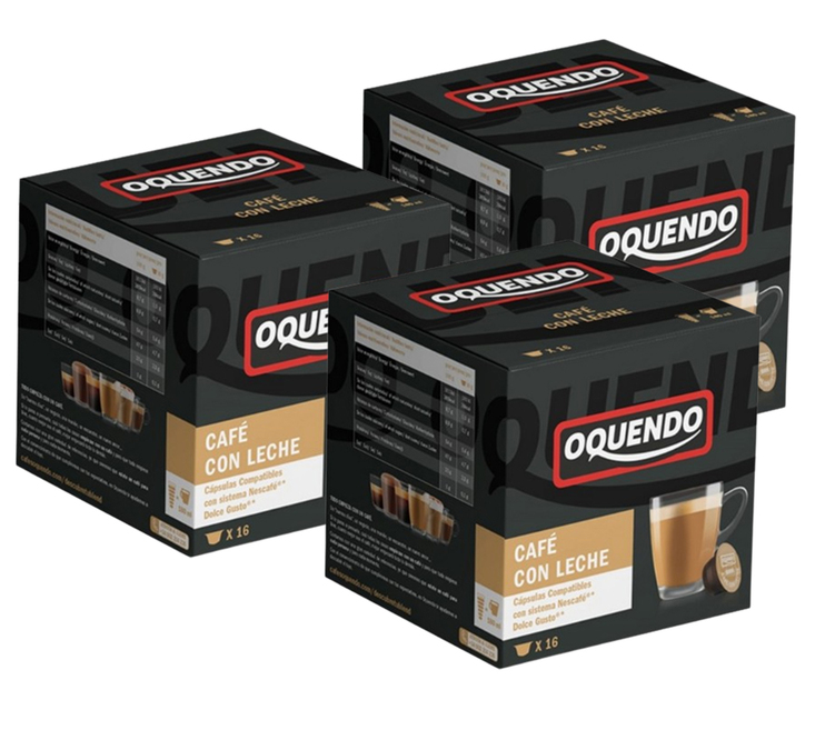 48 капсула, компатибилне са апаратима Nescafé* Dolce Gusto* – Caffé con leche – OQUENDO