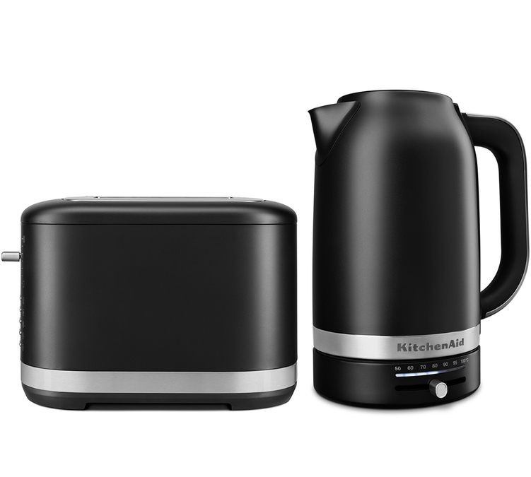 Pusryčių Rinkinys Vandens Virinimo Indas ir Skrudintuvas Juoda Šlapiadumblė - KitchenAid