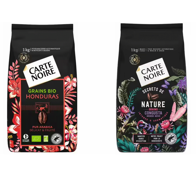 2 x 1 kg - Kafa u zrnu - Paket 1 kg Honduras & 1 kg Congusta Secret de nature - CARTE NOIRE