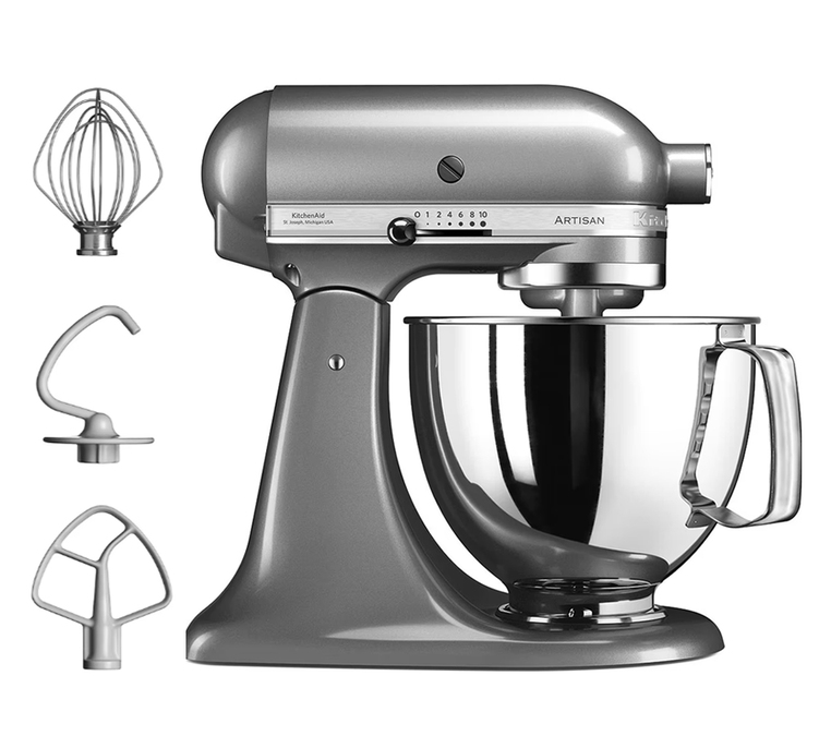 KITCHENAID Artisan Tilt-Head Stand Mixer 4.8L 5KSM175PSEMS Pewter Gray