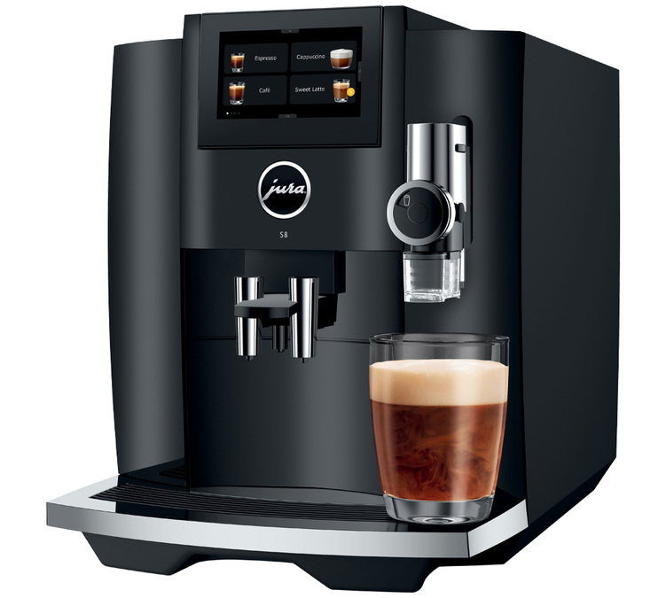 Espressokvarn JURA S8 EB Piano Svart 2024 Smart Connect ingår