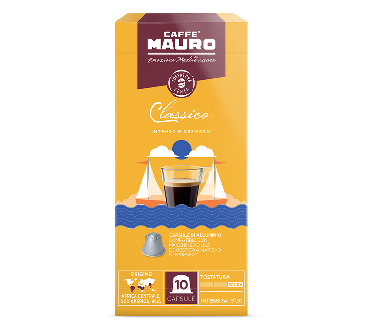 10 cápsulas compatibles con Nespresso* Original Classico - CAFFÈ MAURO