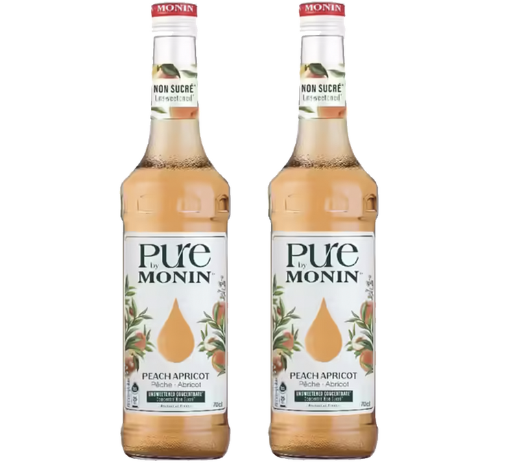 Pure by MONIN - Perzik en Abrikoos - 2 x 70 cl