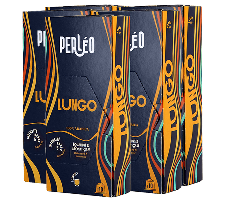 50 Nespresso* Original compatible capsules Lungo - PERLEO