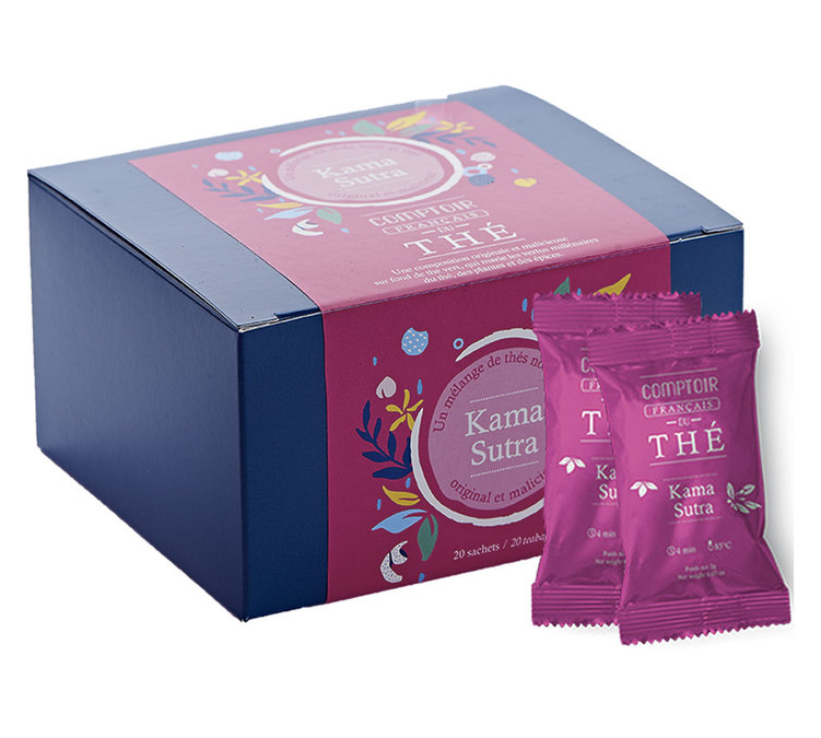 Zielona i Czarna Herbata Kama Sutra - 20 torebek - COMPTOIR FRANÇAIS DU THÉ