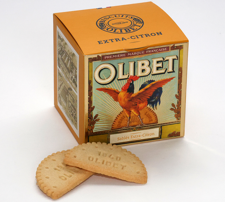 Citrinų skonio sviestiniai sausainiai – 24 vnt. dėžutėje (140 g) – OLIBET.